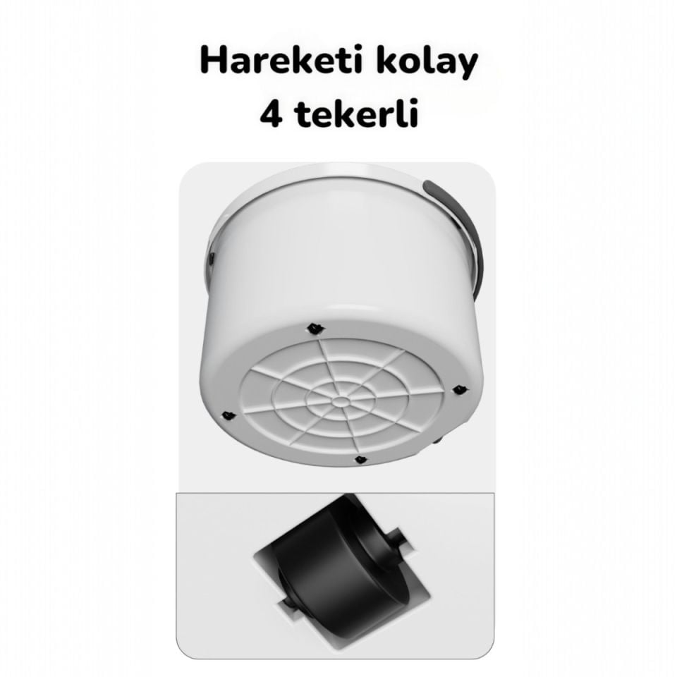 Temiz Kirli Suyu Ayırma Özellikli Mop Seti-Paspas Kenarlık Silebilmeli Yuvarlak Mop